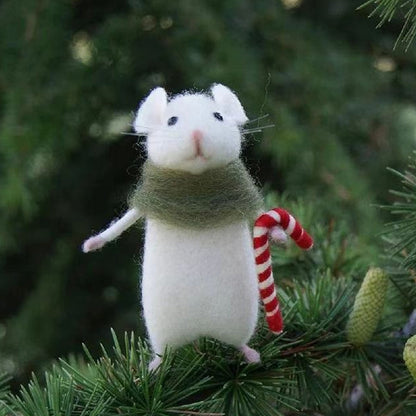 skorter | Felt Mouse and Pumpkin Ornament