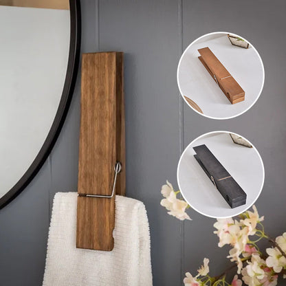 Skorter | Clothespin Bathroom Towel Holder