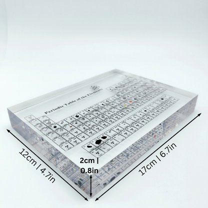 Skorter | Crystal Clear Periodic Table Display | Educational Acrylic Decor for Home, Classroom & Science Enthusiasts