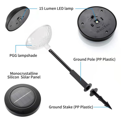 Skorter | Solar Garden Lamp with Color Change – LED Garden Lighting for Outdoor Use with Flower Pattern