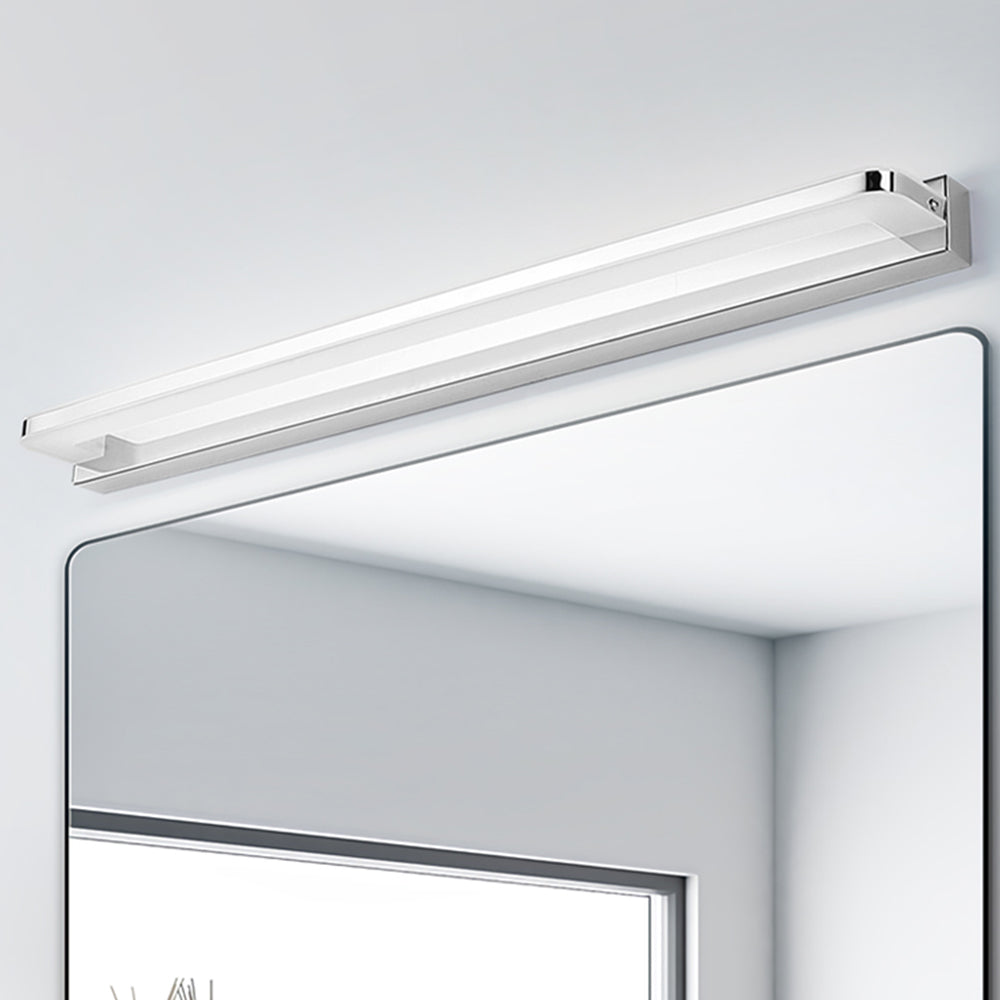 Skorter | Scandinavia Linear Mirror Wall Lamp, Chrome/Black, Bedroom