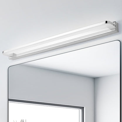 Skorter | Scandinavia Linear Mirror Wall Lamp, Chrome/Black, Bedroom