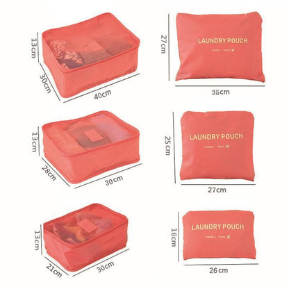 Skorter | 6-Piece Travel Set Storage Cubes for Clothes and Accessories