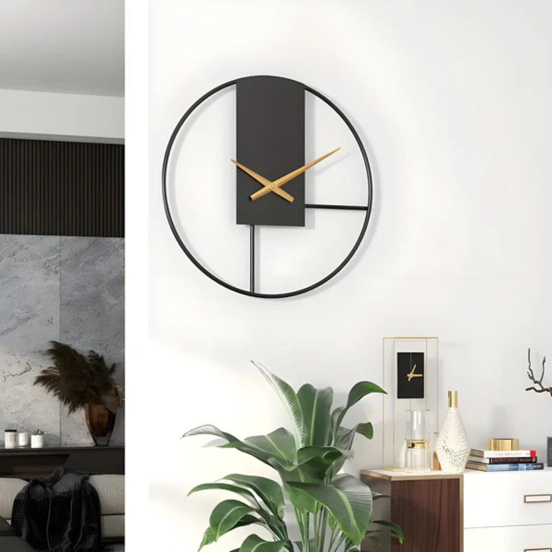 Skorter | Aurum | Minimalist Silent Wall Clock – Stylish Large Decorative Timepiece