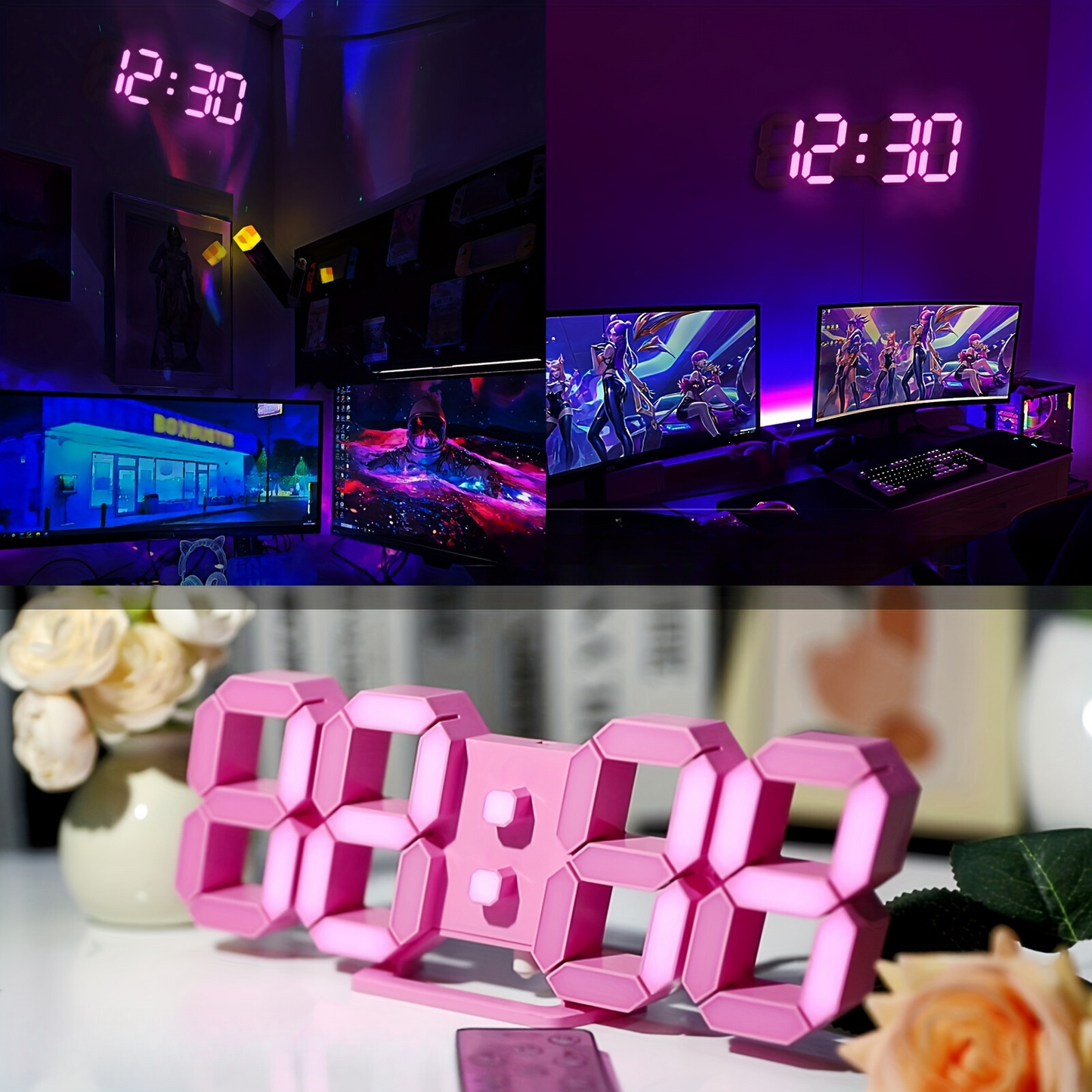 Skorter | LuxTime - Modern Digital LED Alarm Clock with Dimming Function