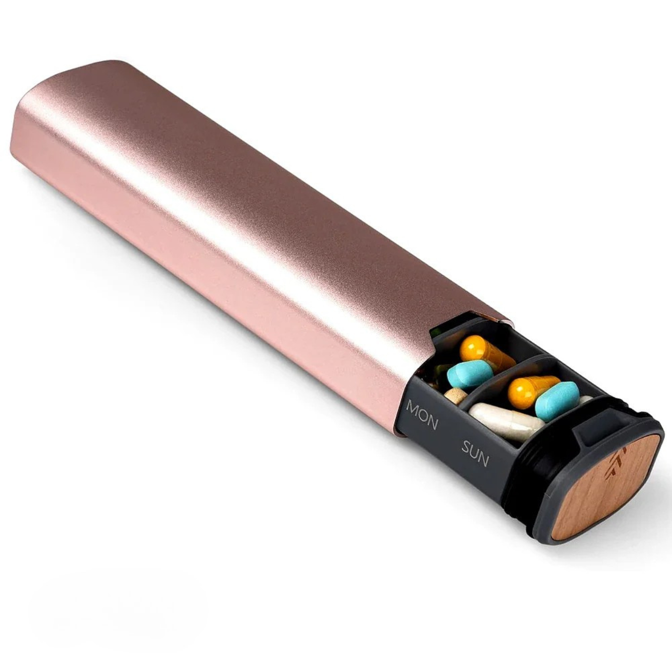 Skorter | 7-Day Medication Organizer – Compact Leakproof Pillbox for Home and Travel