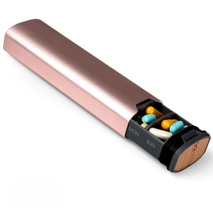 Skorter | 7-Day Medication Organizer – Compact Leakproof Pillbox for Home and Travel