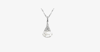 Skorter | Crystal Water Drop Pendant - Multicolored Austrian Crystals with Lobster Clasp