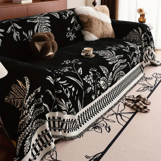 Skorter | Foliage Floral Chenille Sofa Cover