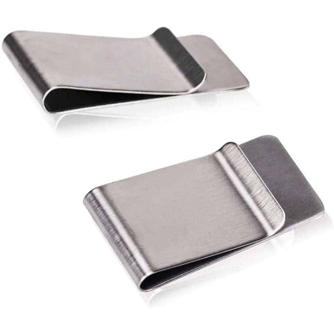 Skorter | Elegant Stainless Steel Card Holder & Money Clip - 2-Pack