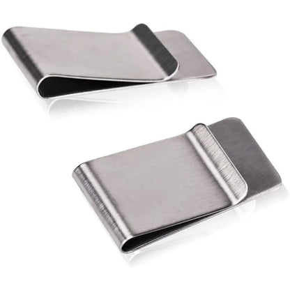 Skorter | Elegant Stainless Steel Card Holder & Money Clip - 2-Pack