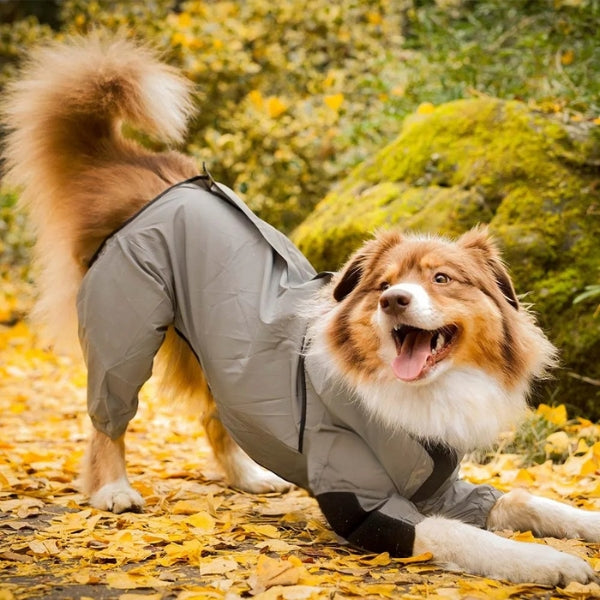 Skorter | Dog Rain Coat with Legs - Waterproof Dog Jacket for Small and Large Breeds | UK Cozy Winter Wear