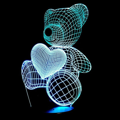 skorter | 3d Love Bear Night Light