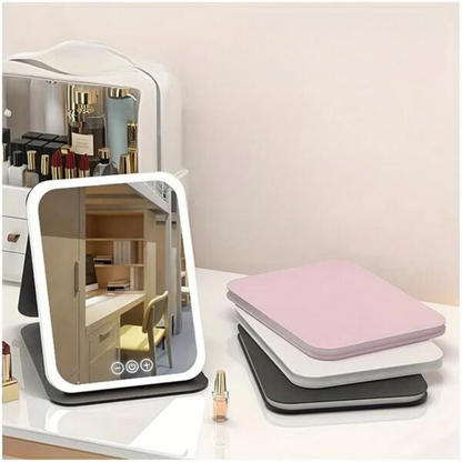 Skorter | LED Makeup Mirror - Dimmable, Rechargeable, 3 Color Modes