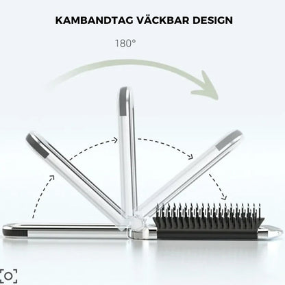 Skorter | MirrorFlex Travel Mirror Hair Brush | Foldable & Compact | Practical Styling on the Go