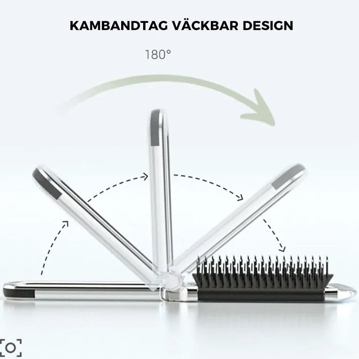 Skorter | MirrorFlex Travel Mirror Hair Brush | Foldable & Compact | Practical Styling on the Go