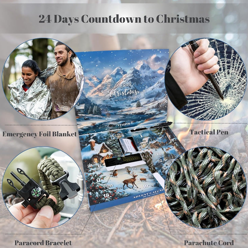 Skorter | Survival Tools Advent Calendar for Adults Teens 24 Days Christmas Countdown