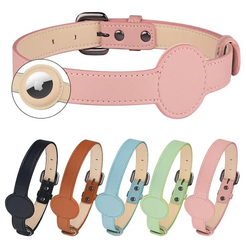 Skorter | EDOUARD – Elegant dog collar with AirTag holder & weatherproof design