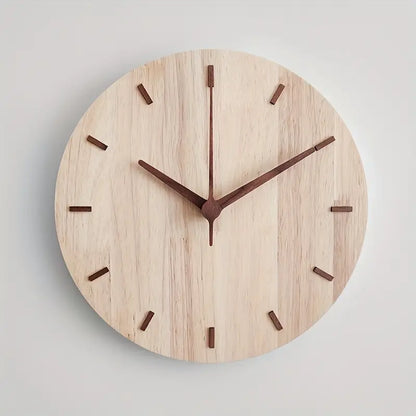 Skorter | Stylish Walnut Wood Wall Clock – Minimalist Modern Design
