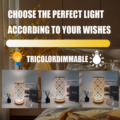Skorter | LumiPattern - Modern USB-powered Table Lamp, Adjustable Brightness, Metal Frame and Plasticized Shade