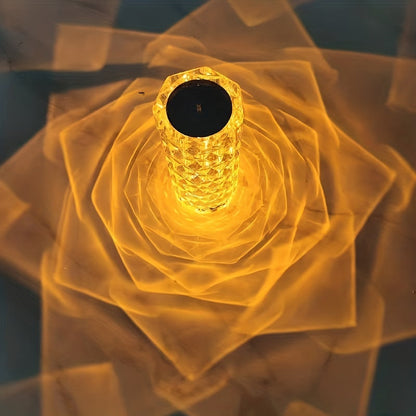 Skorter | LumiKristal - Crystal Diamond Desk Lamp with 3 Colors LED Lighting