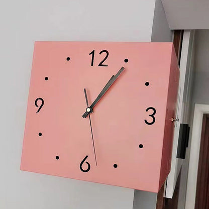 Skorter | New living room corner double-sided luminous creative clock wall lamp