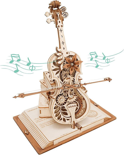 Skorter | DIY Wooden Cello, Self Playing Musical Instrument, Magic Music Box, Cool Gift Ideas