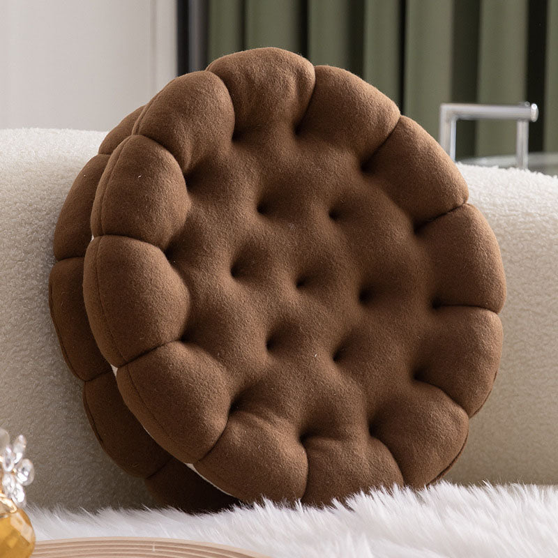 Skorter | Cute Biscuit Circle Shape Seat Cushion