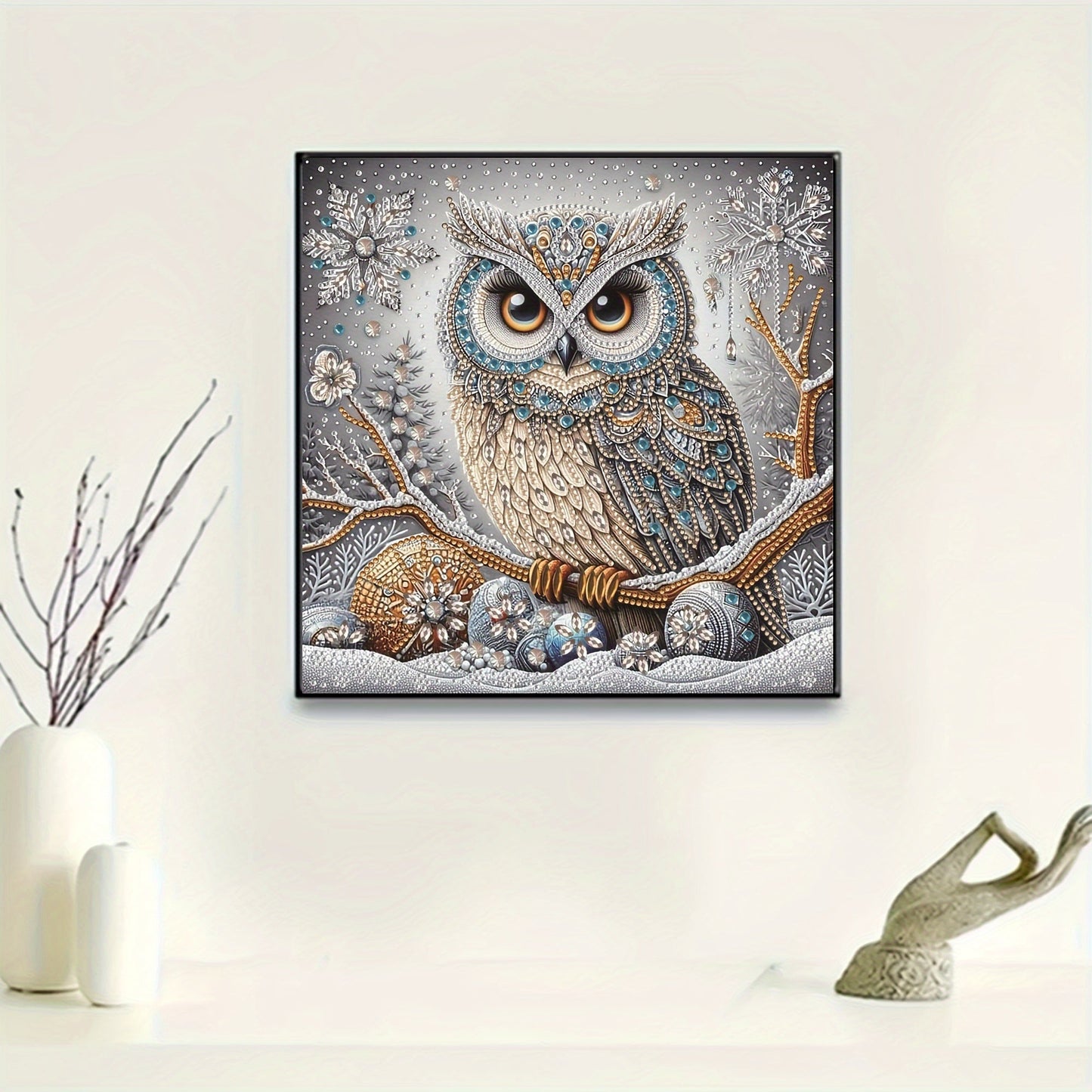 Skorter | 5D Owl Diamond Painting Set - DIY Special Crystal Drill, Handmade Art Gift, Unframed Canvas for Bedroom, Office, Living Room