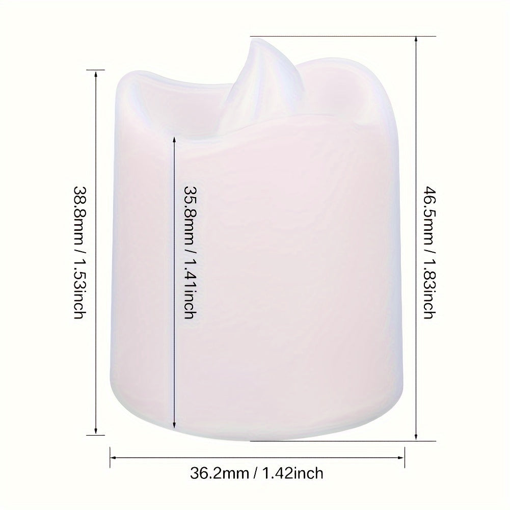 Skorter | 24/50/100 Pack flameless LED candles – battery-operated flickering tealights, smokeless and romantic for weddings and engagements