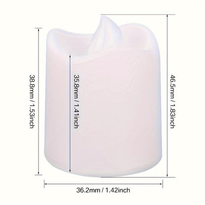 Skorter | 24/50/100 Pack flameless LED candles – battery-operated flickering tealights, smokeless and romantic for weddings and engagements