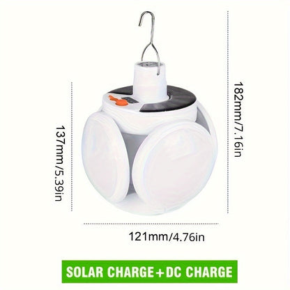 Skorter | SolarFold - Portable USB Rechargeable LED Camping Light, Ideal