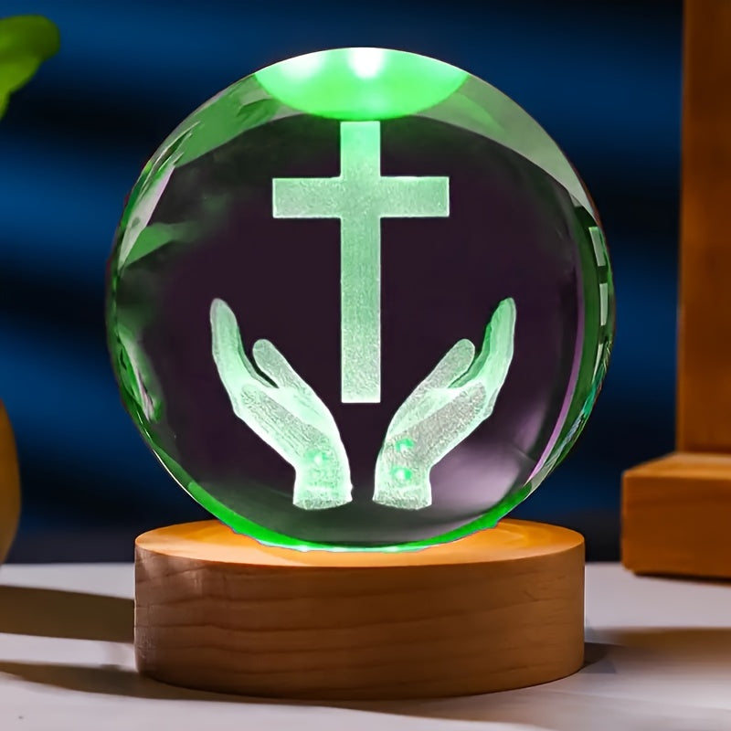 Skorter | CrystalGlow - Traditional 3D Engraved Crystal Night Light