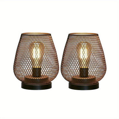 Skorter | AuroraMesh Table Lamp Set – Industrial Style with Warm Ambient Lighting