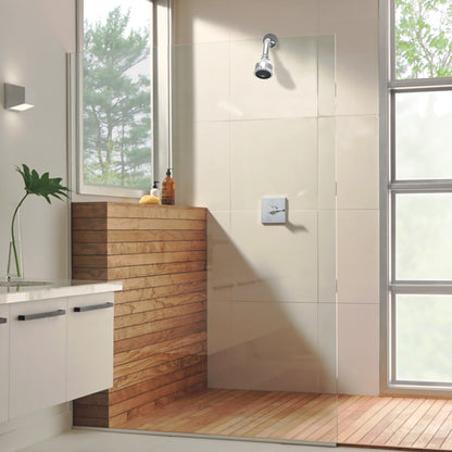 Skorter | 2-spray settings 2.92 inch wall-mounted fixed adjustable shower head in chrome -