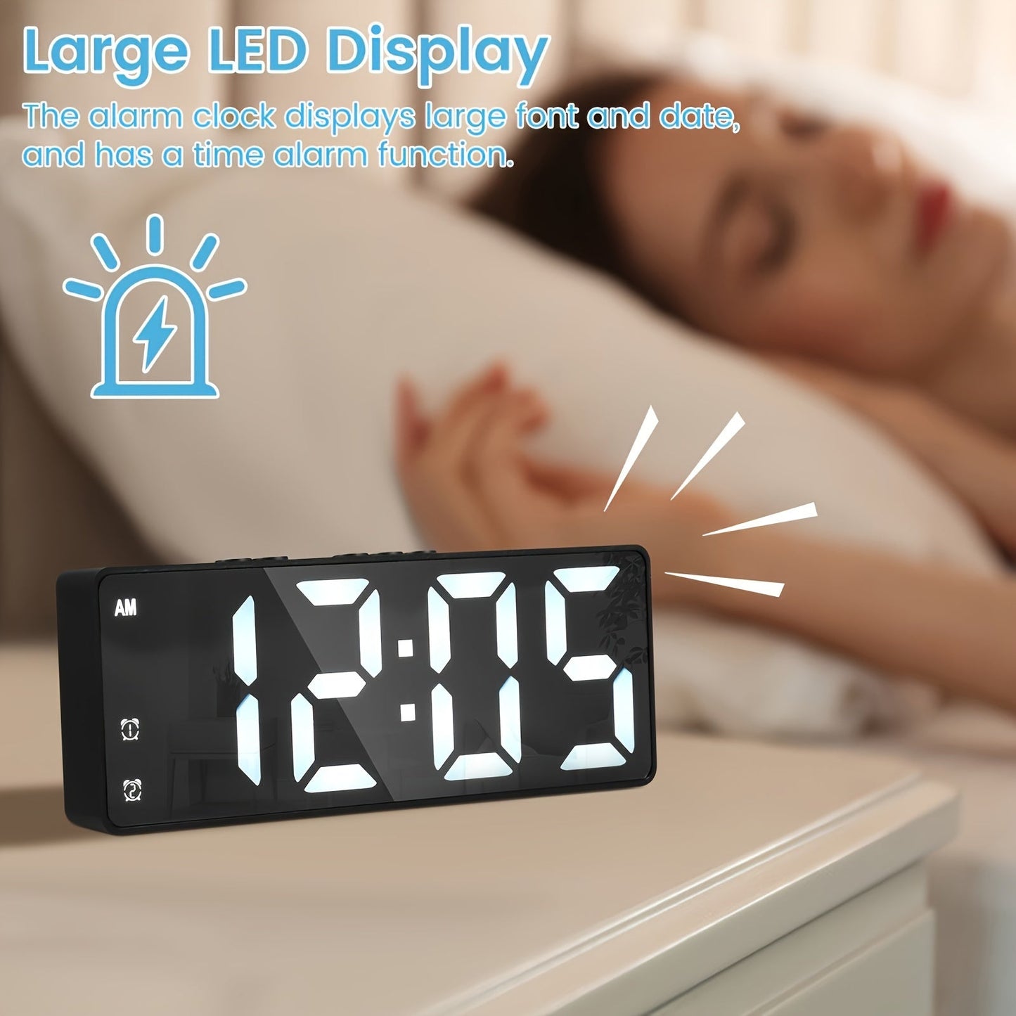 Skorter | DigiGlow - Digital alarm clock with LED screen