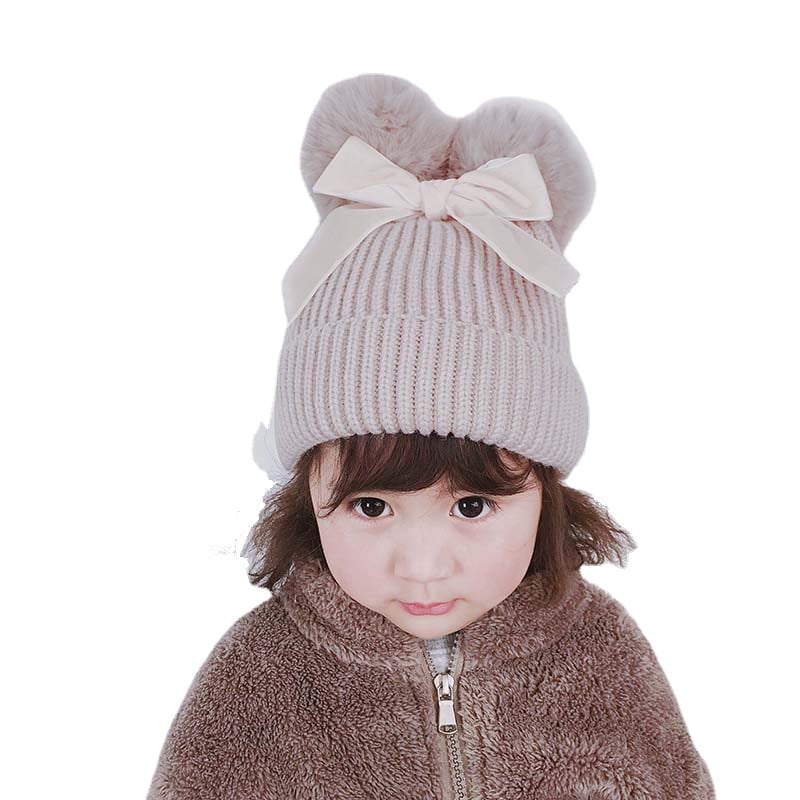 Skorter | Baby hat with double ball bow