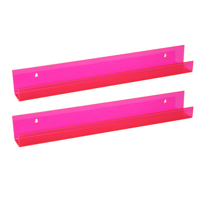 Skorter | AcrylicClear - Floating Transparent Storage Shelves for Bedroom, Living Room & Bathroom