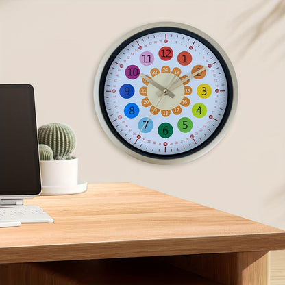 Skorter | 8-inch Plastic Wall Clock - Sunflower Design, Silent Clock