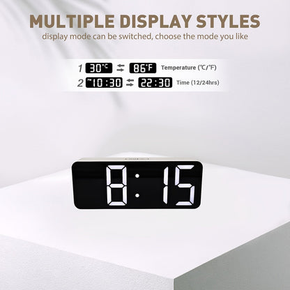 Skorter | TimeGlow - Compact LED Digital Alarm Clock with Adjustable Brightness