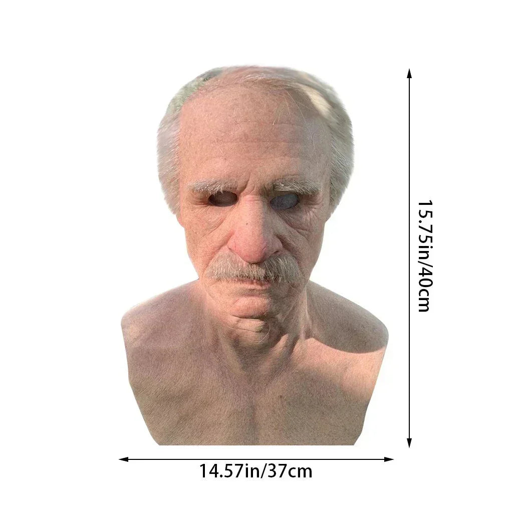 Skorter | Creepy Old Man Mask – Realistic Latex Halloween Mask for Adults