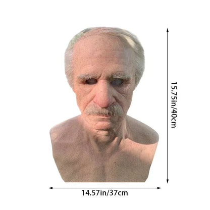 Skorter | Creepy Old Man Mask – Realistic Latex Halloween Mask for Adults