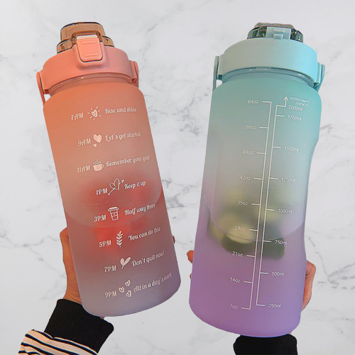 Skorter | 2L Motivational Water Bottle with Time Markers - HydroMotivator