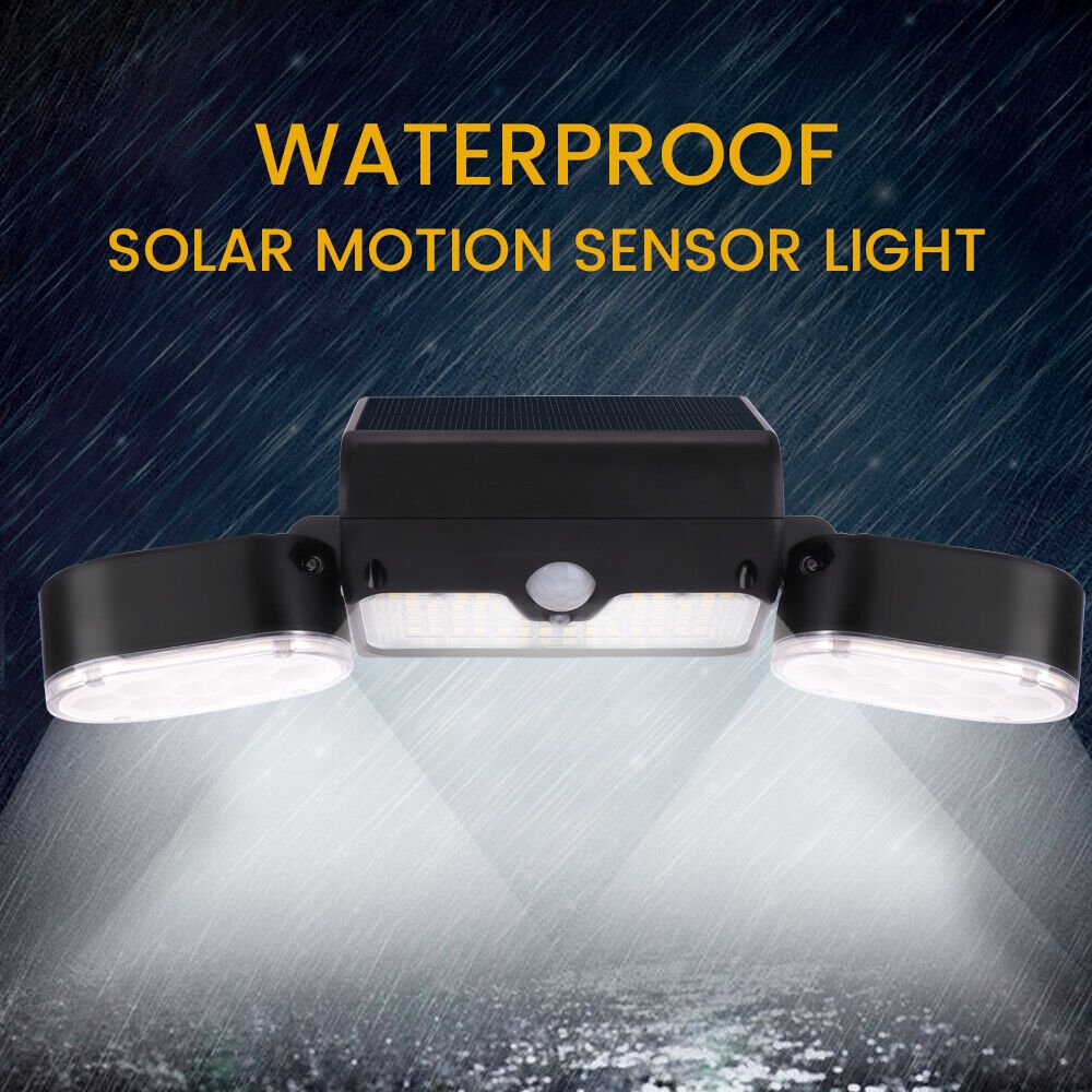 2X Solar Lights Outdoor 182 LED 1200LM Wireless Motion Sensor Light Waterproof - SKØRTER