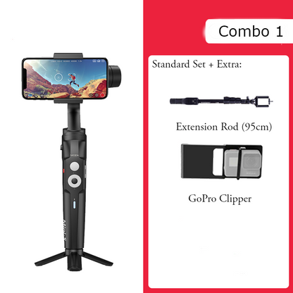 Skorter | Mini Anti-shake Selfie Stick with Folding Storage, Three-axis Stabilization System, Object Tracking, Time-lapse Photography, Suitable for Professional or Daily Photography