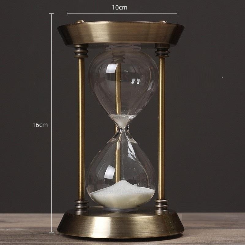 Skorter | 3/5/10 Minutes Retro Metal Craft Hourglass Pendulum Home Office Desktop Arrangement Ornament Sand Timer Sand Glass Decoration