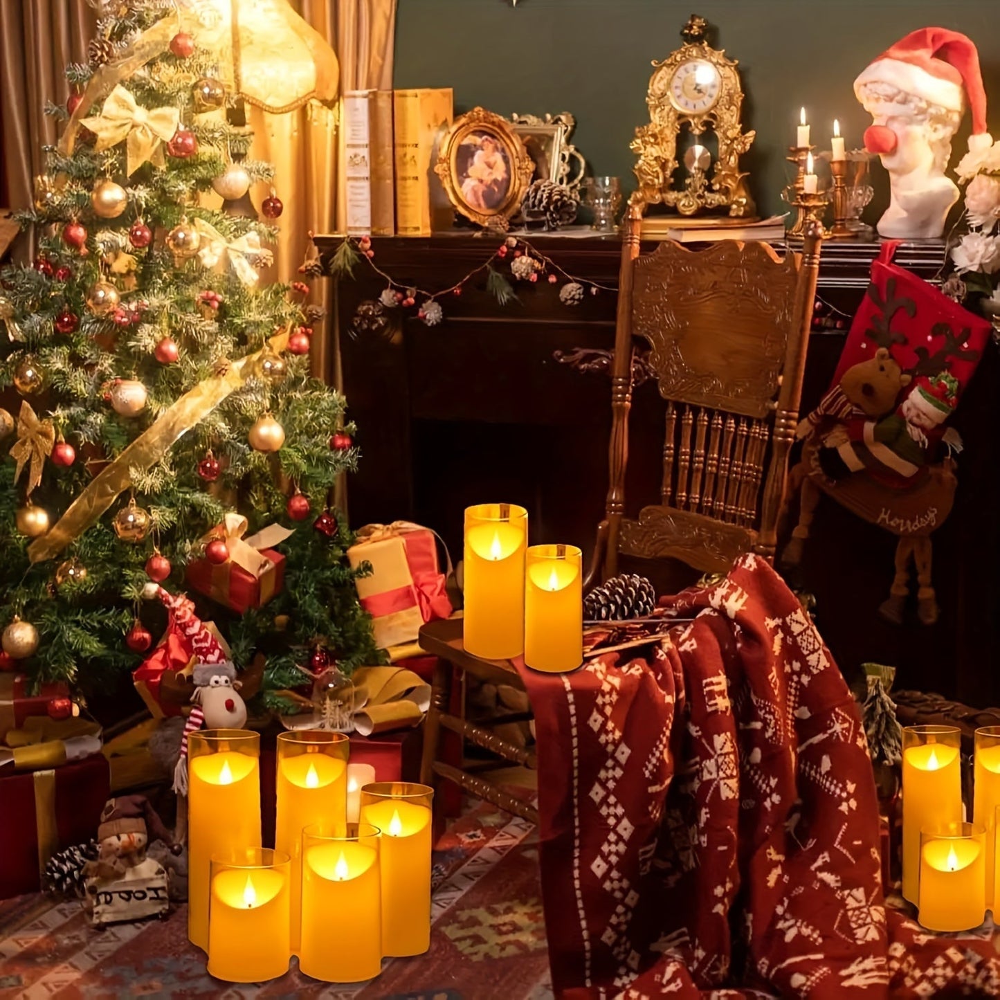 Skorter | CandleAura - LED Grey Candles with Realistic Flame