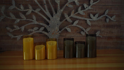Skorter | CandleAura - LED Grey Candles with Realistic Flame