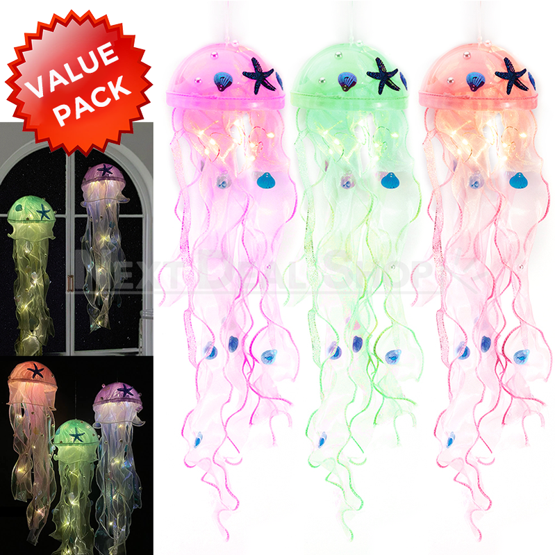 Skorter | 3 Pcs - Handcrafted Jellyfish Hanging Lantern