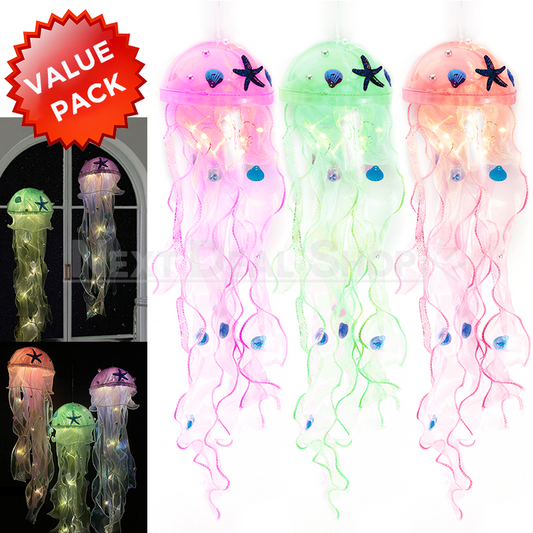 Skorter | 3 Pcs - Handcrafted Jellyfish Hanging Lantern